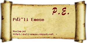 Péli Emese névjegykártya