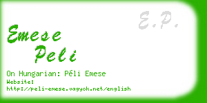 emese peli business card